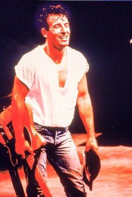 Bruce Springsteen soaks it up on stage