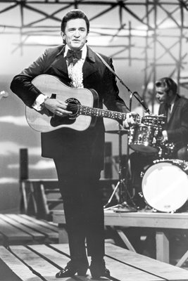 Johnny Cash performs on TV