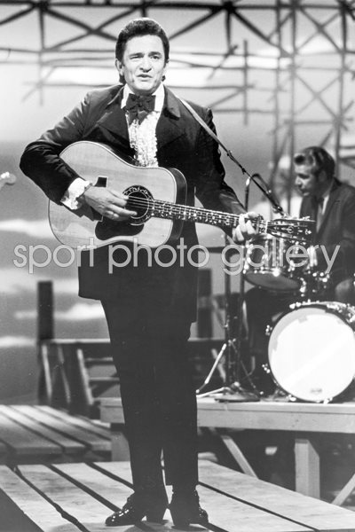 Johnny Cash performs on TV