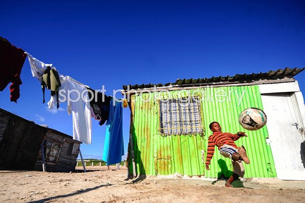Children playing football near Cape Town 2010