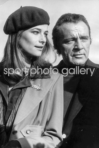 Charlotte Rampling with Richard Burton 1974
