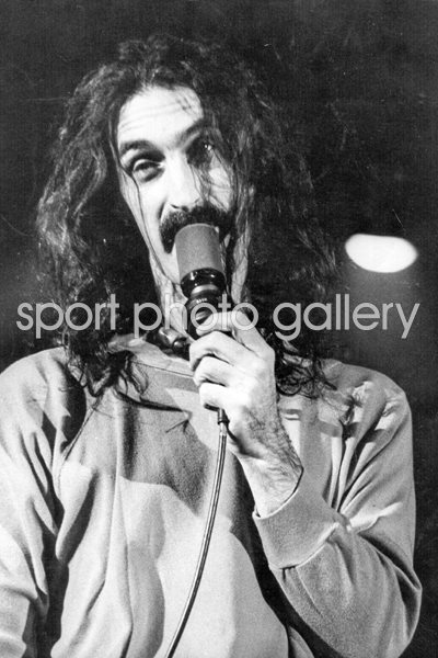 Frank Zappa on stage at the Hammersmith Odeon