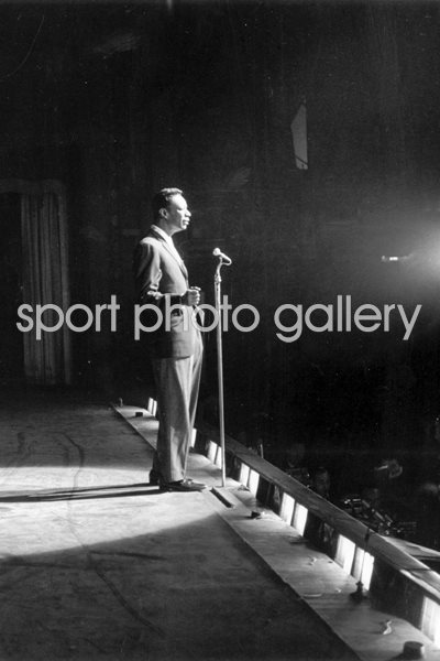 Nat King Cole - portrait on stage