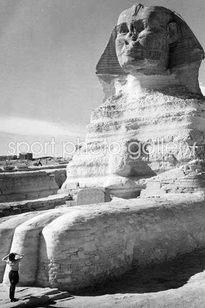 The Sphinx and a tourist