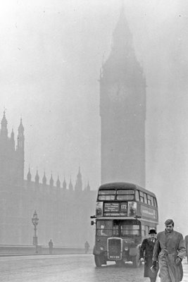 London Scene - Big Ben in a fog 1970
