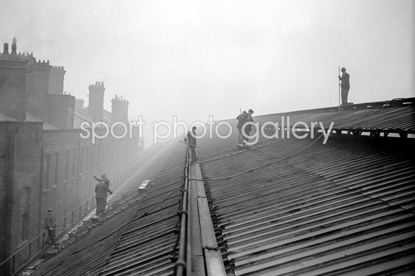 Cleaning the roof of King's Cross Station