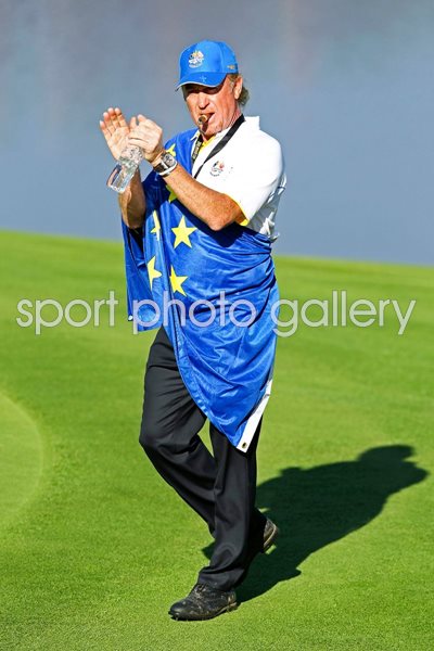Miguel Angel Jimenez European celebration
