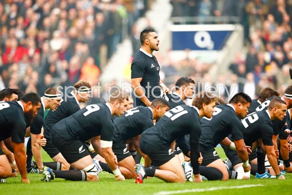 Liam Messam leads All Black haka v England Twickenham 2013