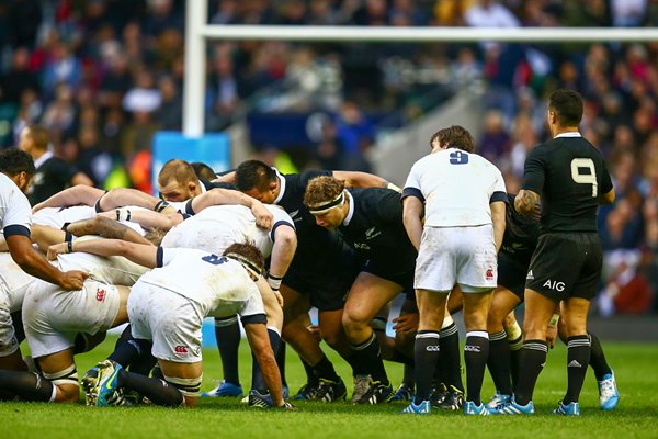 England v New Zealand scrum Twickenham 2013