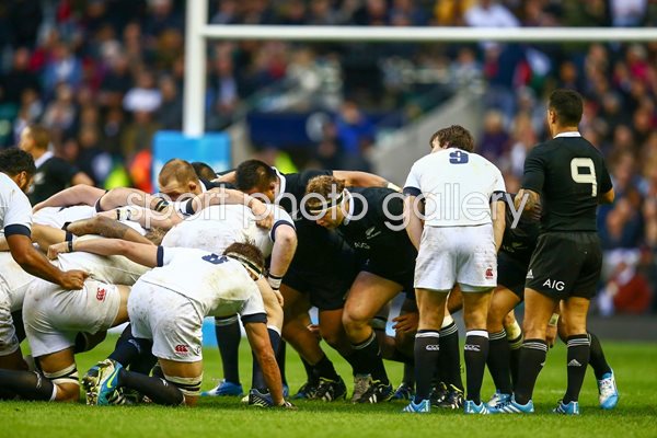 England v New Zealand scrum Twickenham 2013