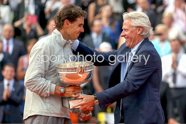 Rafael Nadal Bjorn Borg French Open Trophy 2014