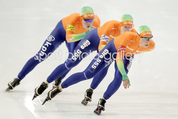 Netherlands Women's Pursuit Long Track Speed Skating 2013