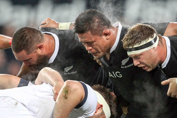 Charlie Faumuina Keven Mealamu Wyatt Crockett New Zealand v England 2014