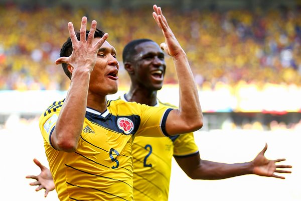 Teofilo Gutierrez Colombia celebrates 2014 World Cup