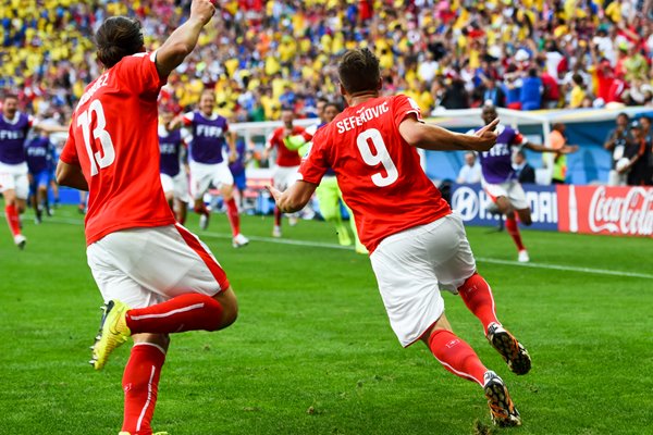 Seferovic and Rodriguez Switzerland 2014 World Cup