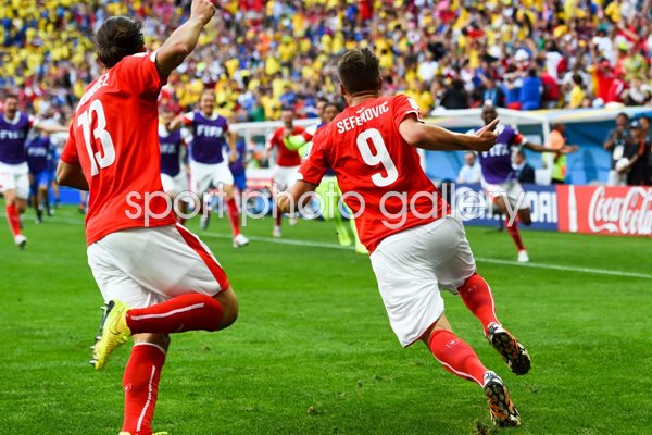 Seferovic and Rodriguez Switzerland 2014 World Cup