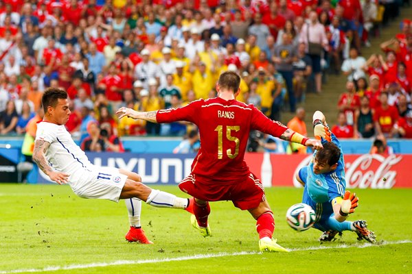 Eduardo Vargas Spain v Chile World Cup Brazil 2014