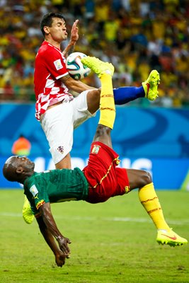 Pierre Webo and Dejan Lovren Cameroon v Croatia World Cup Brazil 2014