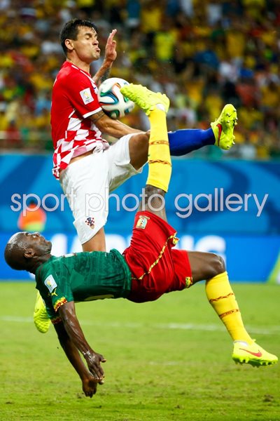 Pierre Webo and Dejan Lovren Cameroon v Croatia World Cup Brazil 2014