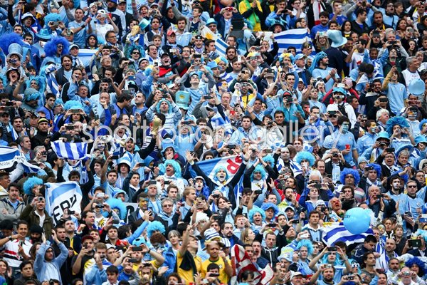 Uruguay fans: Uruguay v England World Cup Brazil 2014