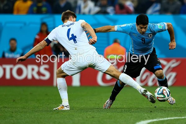  Steven Gerrard and Luis Suarez Uruguay v England World Cup Brazil 2014