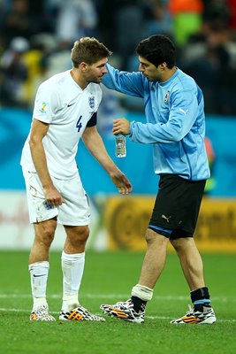 Luis Suarez and Steven Gerrard World Cup 2014