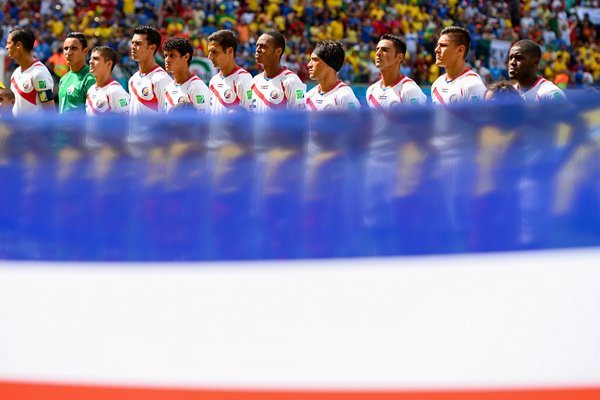 Costa Rica players line up 2014 World Cup Brazil