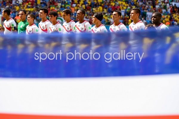 Costa Rica players line up 2014 World Cup Brazil