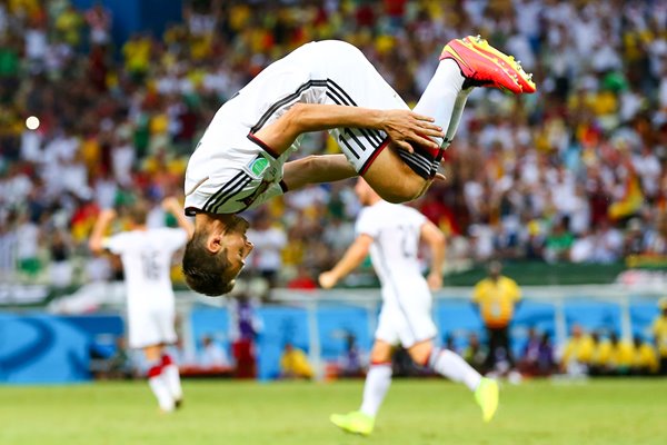 Miroslav Klose signature celebration 2014 World Cup