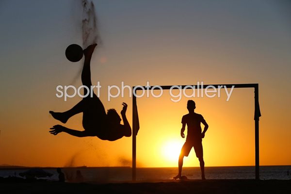  Beach football by sunset 2014 World Cup Brazil