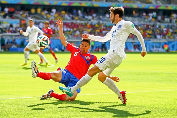 Adam Lallana England v Oscar Duarte 2014 World Cup