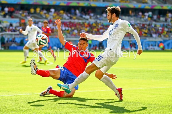 Adam Lallana England v Oscar Duarte 2014 World Cup
