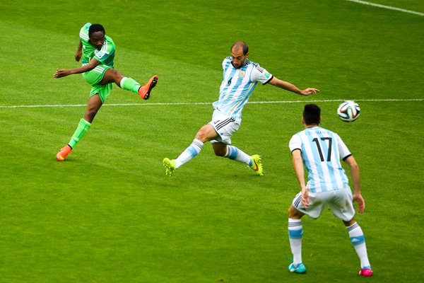 Ahmed Musa scores Nigeria v Argentina 2014 World Cup