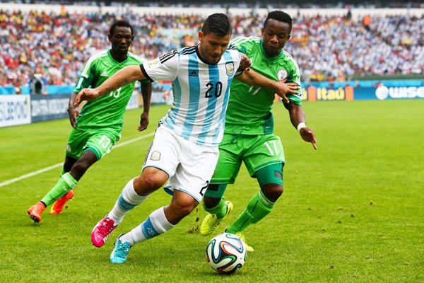 Sergio Aguero Argentina v Ogenyi Onazi Nigeria 