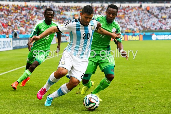 Sergio Aguero Argentina v Ogenyi Onazi Nigeria 