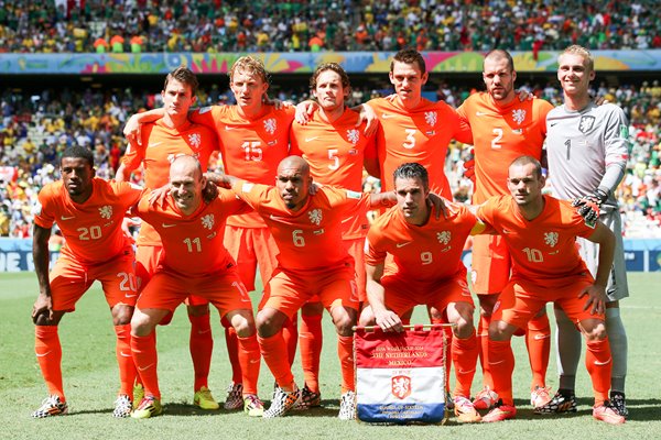 Holland team v Mexico 2014 World Cup