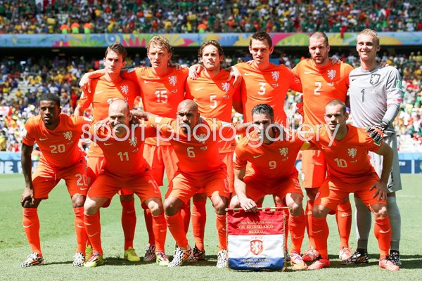 Holland team v Mexico 2014 World Cup