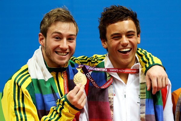 Tom Delay and mattew Mitcham pose with medals