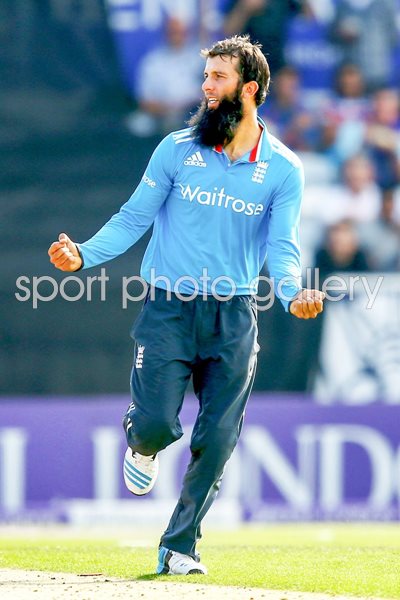 Moeen Ali England v India ODI Headingley 2014
