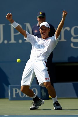 Kei Nishikori Japan beats Novak Djokovic 2014 US Open