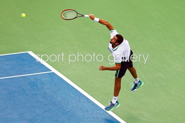 Marin Cilic Croatia serves 2014 US Open New York