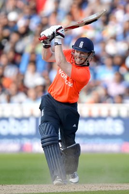 England captain Eoin Morgan v India T20 Edgbaston 2014