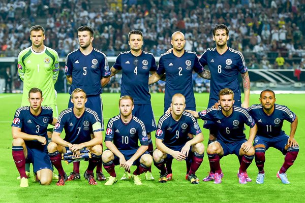  Scotland team line up v Germany EURO 2016 Qualifier