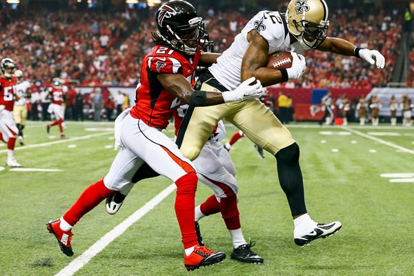 Marques Colston Saints Desmond Trufant Falcons 2014