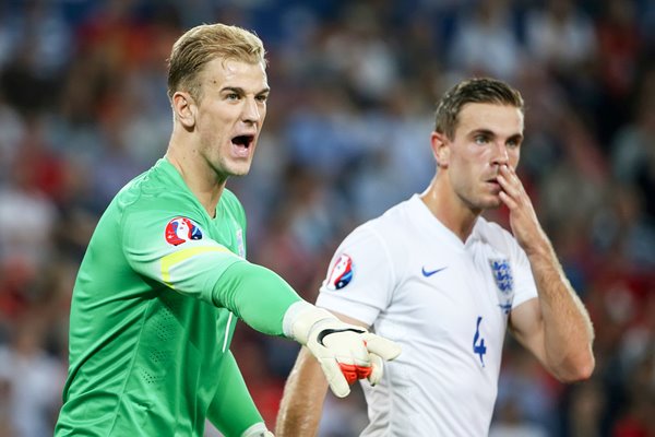 Joe Hart and Jordan Henderson England 