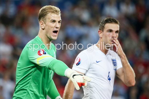 Joe Hart and Jordan Henderson England 