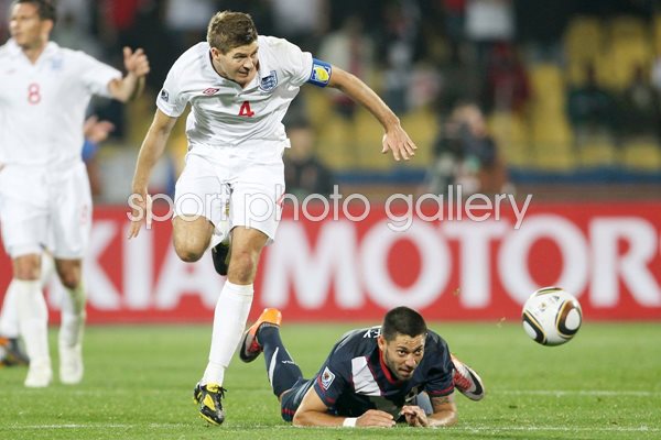 Steven Gerrard scores for England v USA