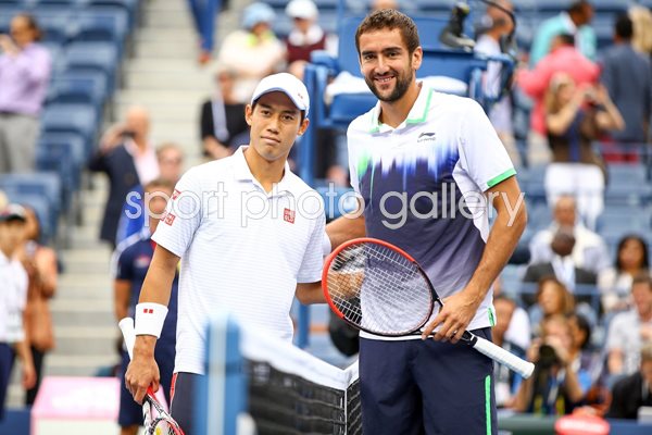 Men's Finalists Kei Nishikori & Marin Cilic US Open 2014 