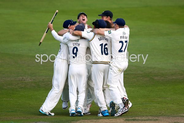 Yorkshire Celebrate Victory Over Nottinghamshire