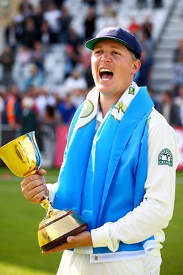 Gary Ballance Celebrates with Trophy